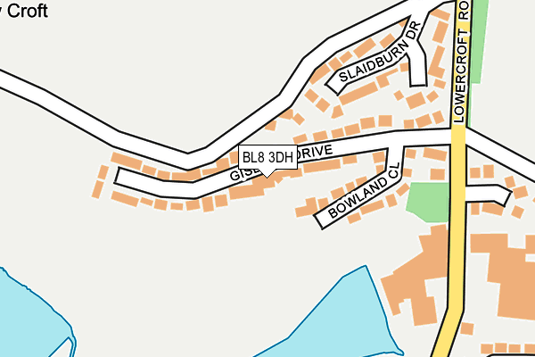 BL8 3DH map - OS OpenMap – Local (Ordnance Survey)