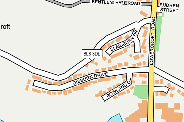 BL8 3DL map - OS OpenMap – Local (Ordnance Survey)