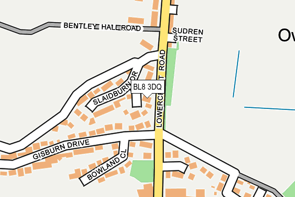 BL8 3DQ map - OS OpenMap – Local (Ordnance Survey)