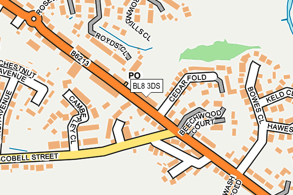 BL8 3DS map - OS OpenMap – Local (Ordnance Survey)