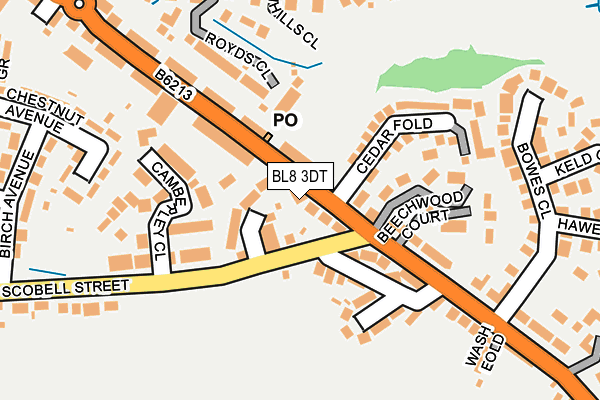 BL8 3DT map - OS OpenMap – Local (Ordnance Survey)