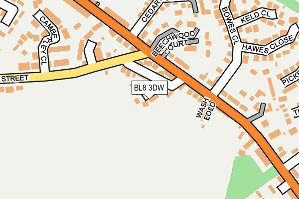 BL8 3DW map - OS OpenMap – Local (Ordnance Survey)