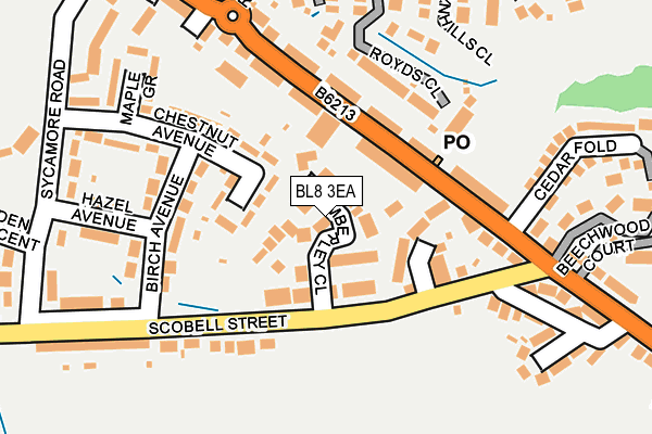 BL8 3EA map - OS OpenMap – Local (Ordnance Survey)