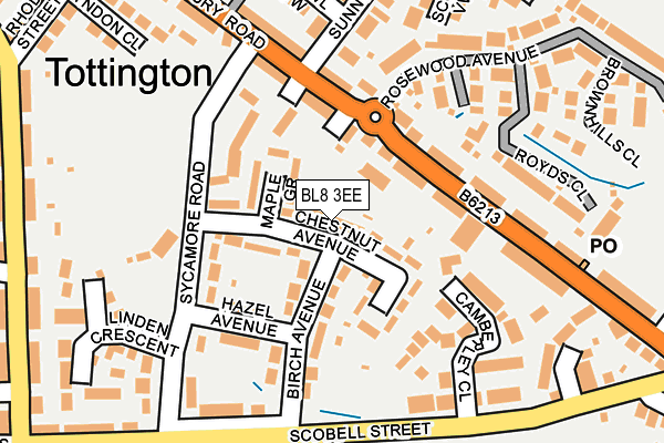 BL8 3EE map - OS OpenMap – Local (Ordnance Survey)