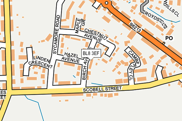 BL8 3EF map - OS OpenMap – Local (Ordnance Survey)