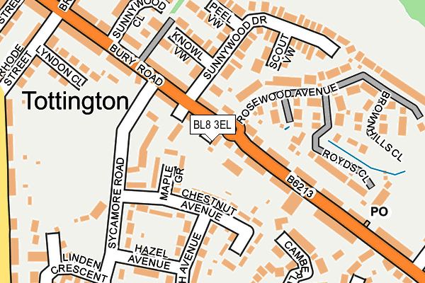 BL8 3EL map - OS OpenMap – Local (Ordnance Survey)