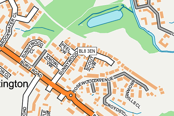 BL8 3EN map - OS OpenMap – Local (Ordnance Survey)