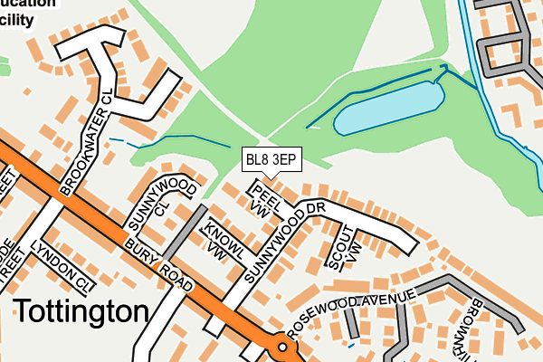 BL8 3EP map - OS OpenMap – Local (Ordnance Survey)