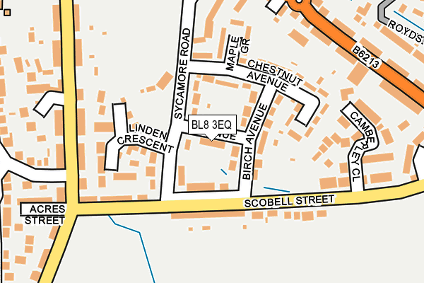 BL8 3EQ map - OS OpenMap – Local (Ordnance Survey)