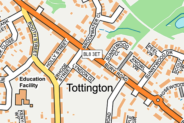 BL8 3ET map - OS OpenMap – Local (Ordnance Survey)