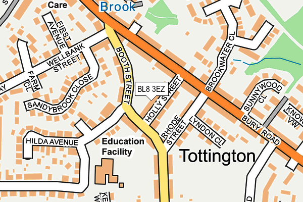 BL8 3EZ map - OS OpenMap – Local (Ordnance Survey)