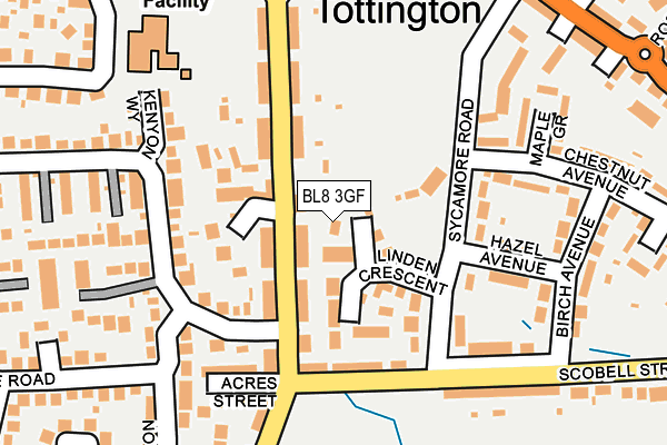 BL8 3GF map - OS OpenMap – Local (Ordnance Survey)