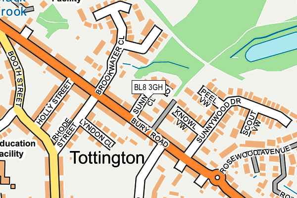 BL8 3GH map - OS OpenMap – Local (Ordnance Survey)