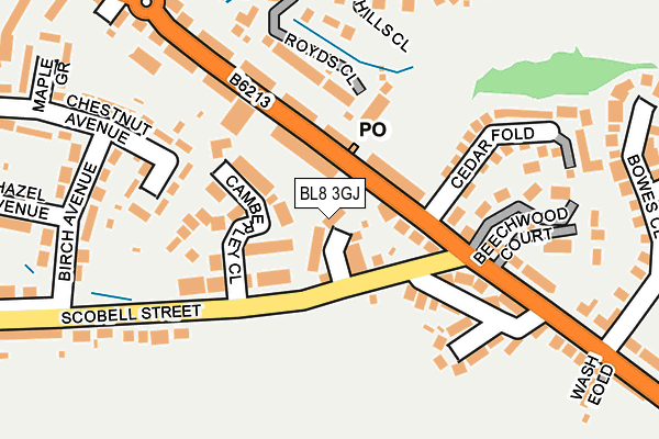 BL8 3GJ map - OS OpenMap – Local (Ordnance Survey)