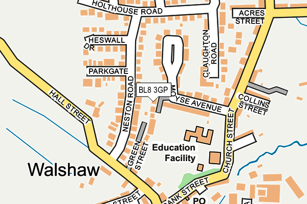 BL8 3GP map - OS OpenMap – Local (Ordnance Survey)