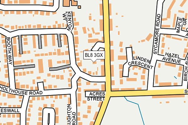 BL8 3GX map - OS OpenMap – Local (Ordnance Survey)