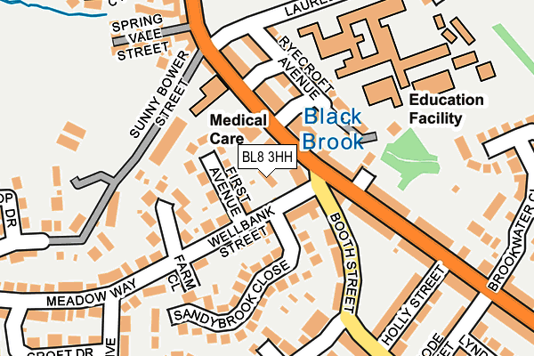 BL8 3HH map - OS OpenMap – Local (Ordnance Survey)
