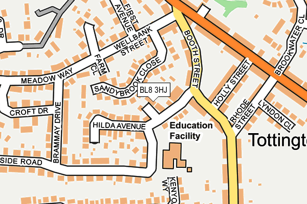 BL8 3HJ map - OS OpenMap – Local (Ordnance Survey)