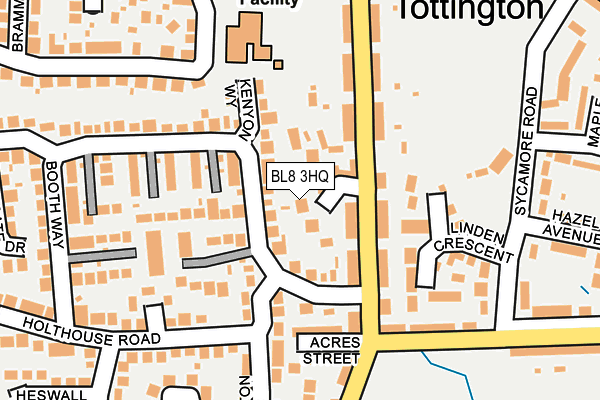 BL8 3HQ map - OS OpenMap – Local (Ordnance Survey)