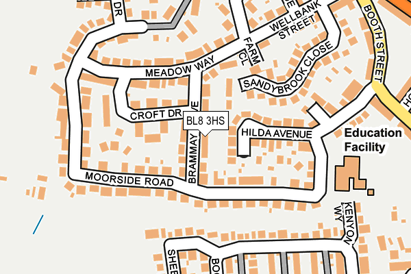 BL8 3HS map - OS OpenMap – Local (Ordnance Survey)