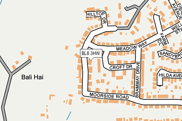 BL8 3HW map - OS OpenMap – Local (Ordnance Survey)