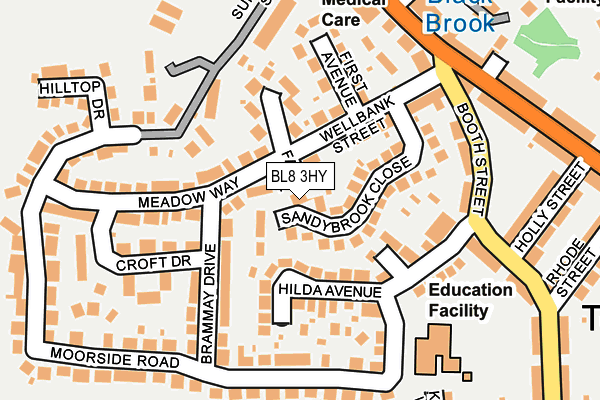 BL8 3HY map - OS OpenMap – Local (Ordnance Survey)