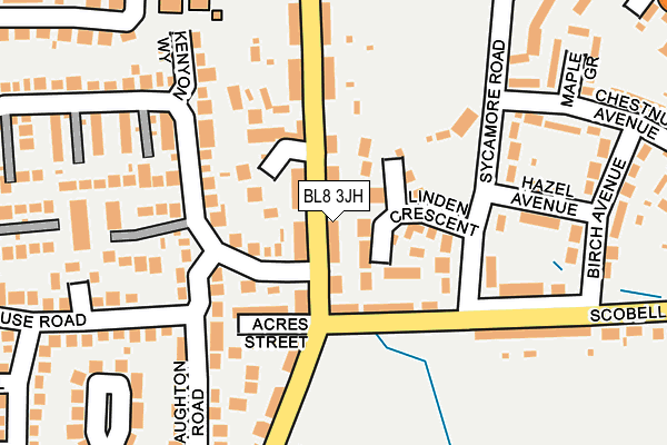 BL8 3JH map - OS OpenMap – Local (Ordnance Survey)