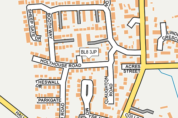 BL8 3JP map - OS OpenMap – Local (Ordnance Survey)