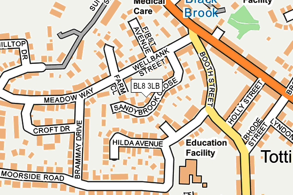 BL8 3LB map - OS OpenMap – Local (Ordnance Survey)