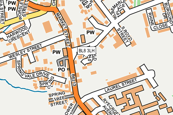 BL8 3LH map - OS OpenMap – Local (Ordnance Survey)