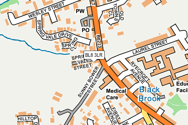 BL8 3LR map - OS OpenMap – Local (Ordnance Survey)