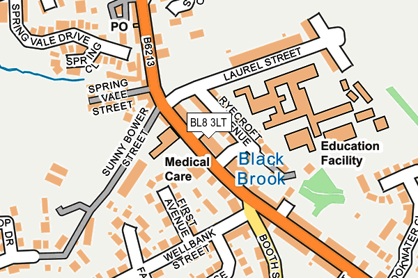 BL8 3LT map - OS OpenMap – Local (Ordnance Survey)