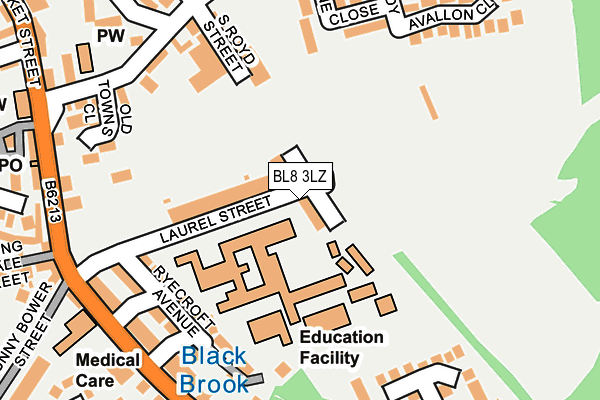 BL8 3LZ map - OS OpenMap – Local (Ordnance Survey)