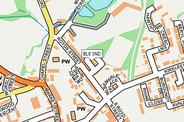 BL8 3ND map - OS OpenMap – Local (Ordnance Survey)