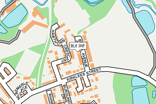 BL8 3NF map - OS OpenMap – Local (Ordnance Survey)