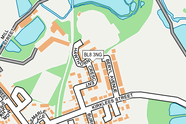 BL8 3NG map - OS OpenMap – Local (Ordnance Survey)