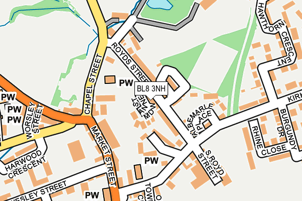 BL8 3NH map - OS OpenMap – Local (Ordnance Survey)