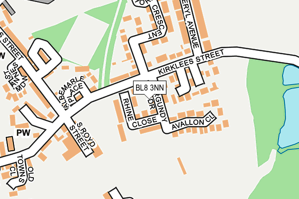 BL8 3NN map - OS OpenMap – Local (Ordnance Survey)