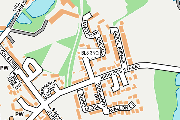 BL8 3NQ map - OS OpenMap – Local (Ordnance Survey)