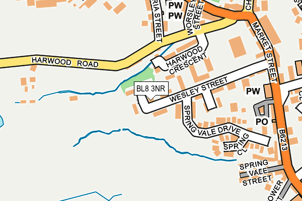 BL8 3NR map - OS OpenMap – Local (Ordnance Survey)