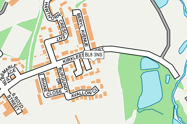 BL8 3NS map - OS OpenMap – Local (Ordnance Survey)