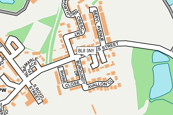 BL8 3NY map - OS OpenMap – Local (Ordnance Survey)