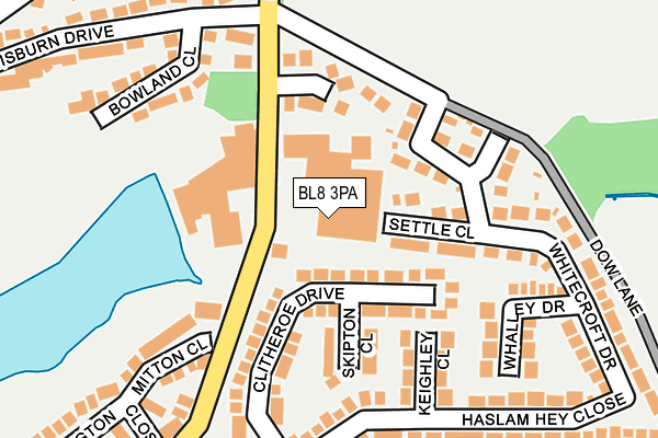 BL8 3PA map - OS OpenMap – Local (Ordnance Survey)
