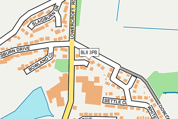 BL8 3PB map - OS OpenMap – Local (Ordnance Survey)
