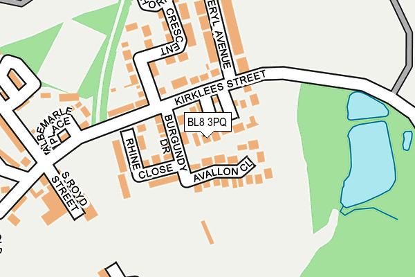 BL8 3PQ map - OS OpenMap – Local (Ordnance Survey)