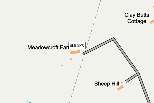 BL8 3PX map - OS OpenMap – Local (Ordnance Survey)