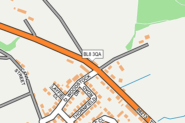 BL8 3QA map - OS OpenMap – Local (Ordnance Survey)