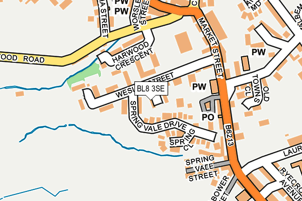 BL8 3SE map - OS OpenMap – Local (Ordnance Survey)