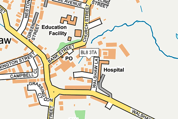 BL8 3TA map - OS OpenMap – Local (Ordnance Survey)