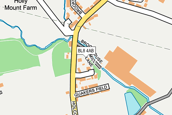 BL8 4AB map - OS OpenMap – Local (Ordnance Survey)